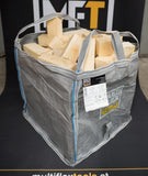 Big Bag mit Henkeln in hellgrau für den Transport von Holz