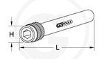 KS Tools 1/4" Magnet-Schnellwechsel-Bithalter, Länge 150mm