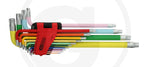 KS Tools Winkelstiftschlüssel 6kant, Zoll, XL, KK, 9-teilig