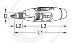 KS Tools 1/4" T-Griff Ratschen-Bit-Schraubendreher