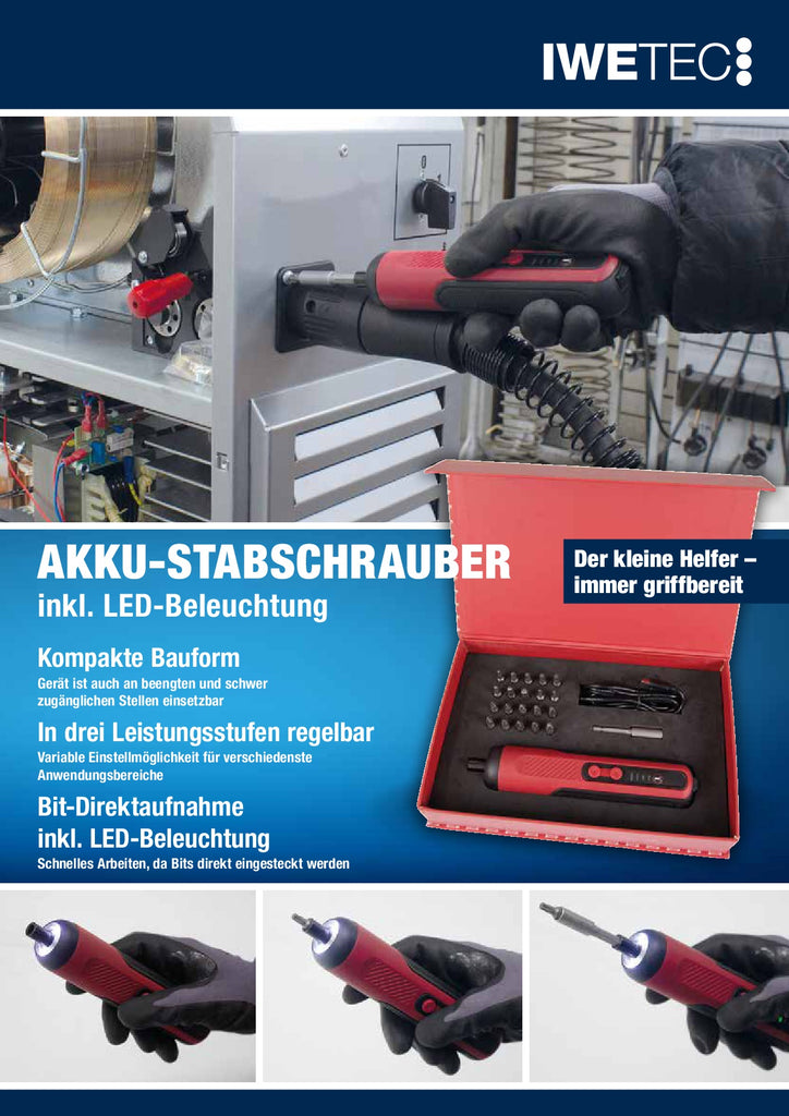 Akku-Stabschrauber inkl. LED-Beleuchtung – Multiflextools