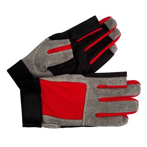 Handschuhe für Techniker-Mechaniker, rot-grau