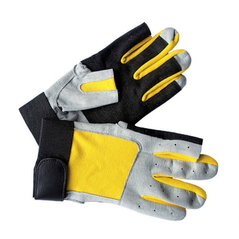 Handschuhe für Techniker-Mechaniker, gelb-grau